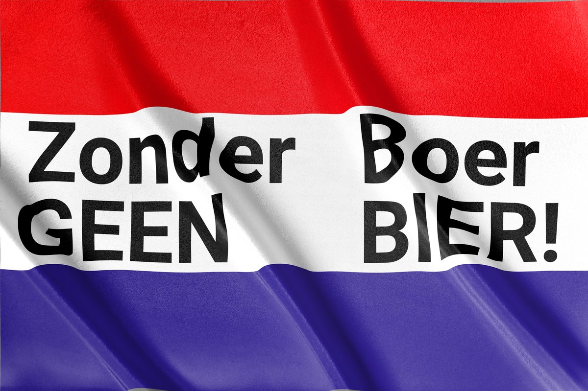 Boeren vlag | Laat de boer niet in de stront zakken | 200 x 100 cm | Vlag met Koord en Lus | Gevelvlag